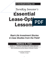 TurnKey Investor's Essential Lease-Option Lessons (Table of Contents, Intro)