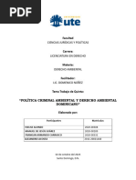 Política Criminal Ambiental y Derecho Ambiental Dominicano