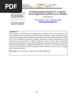 Teaching Reading Through Icts - Computer Based Applications and Software For Reading