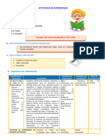 D1 A1 SESION COM. Leemos Un Texto Instructivo. El Verbo