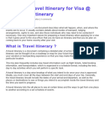 Unlimited Travel Itinerary For Visa Travel Itinerary