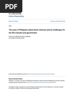 The Case of Philippine Stand Alone Cinemas and Its Challenges For