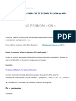 Le Pronom - On - Emplois Et Exemples - Français-Rapide - Francais-Rapide ??