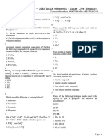 Super Revision - Metallugy and D and F Block Elements