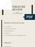 Lecture 3 - Literature Review