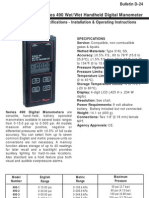 Series 490 Wet/Wet Handheld Digital Manometer: Bulletin D-24