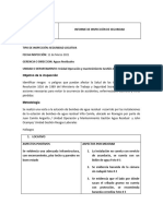 Informe de Inspeccion de Seguridad Ebar Villa Camila