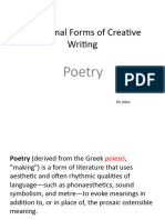 Traditional Forms of Creative Writing