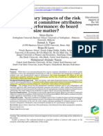 Discretionary Impacts of The Risk Management Commitee Attributes On Firm Performance Do Size Matter