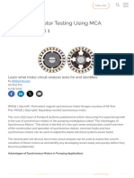 Synchronous Motor Testing Using MCA Technology, Part 1 - Pumps & Systems