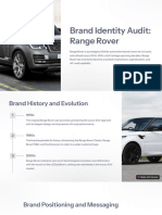 Brand Identity Audit Range Rover