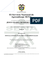 Certificado Tecnico Electricidad Sena