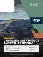 CURSO VIRTUAL - AFICHE A4 Cierre de Minas y Pasivos Ambientales Mineros - Junio 2024