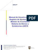 Manual de Usuario para El Registro de Ajustes en El Módulo de Inventarios Sistema de Bienes y Existencias eSBYE 27.12.2022