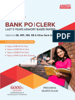 50+ Bank PO - Clerk: Previous Year's Papers