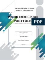 Work Immersion Portfolio