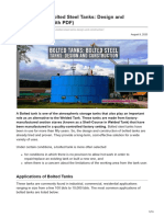 Bolted Tanks Bolted Steel Tanks Design and Construction With PDF