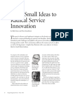 From Small Ideas To Radical Service Innovation: Executiveperspective