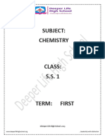 Ss 1 Chemistry 1st Term E-Note