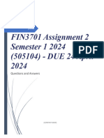 FIN3701 Assignment 2 Semester 1 2024