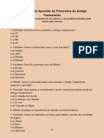 Exercícios Da Apostila de Panorama Do Antigo Testamento: Questões Fáceis