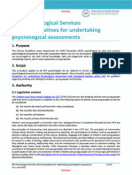 DCP Pschological Services Clinical Guidelines Undertaking Psychological Assessments