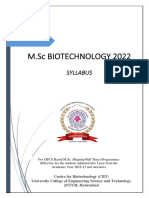 MSC Biotechnology Syllabus Jntuh