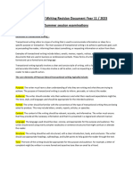 Transactional Writing Revision Document Year 11