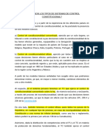 Cuáles Son Los Tipos de Sistemas de Control Constitucional