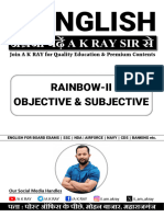 Objective and Subjective Questions I Rainbow-II