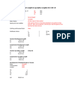 Development Length & Lap Splice Lengths ACI 318-19 Dia.20mm