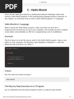 C - Hello World