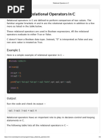 Relational Operators in C