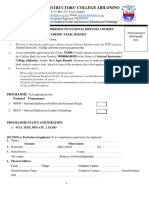 National Diploma Application Form 2024-2025