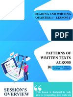 Module 1 Patterns of Written Texts Across Disciplines 1