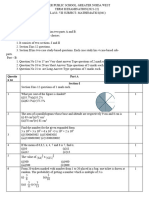 Question Paper of Class 7th Term 2 New Margin