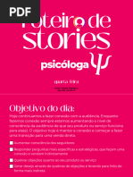 Quarta Feira - Roteiro de Stories - Psicóloga