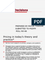 Pricing Decisions