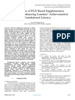 Effectiveness of FLN Based Supplementary Materials For Enhancing Learners' Achievementin Foundational Literacy