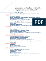 SOLAS Requirements or Standard of All LSA and FFA Equipments