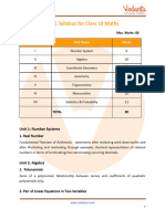 CBSE Class 10 Maths Syllabus 2024-25 (Revised) PDF Download