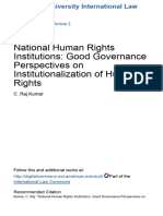 National Human Rights Institutions - Good Governance Perspectives C Raj Kumanr (2003)