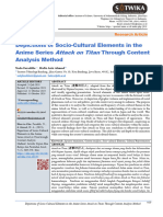 Depictions of Socio-Cultural Elements in The Anime Series Through Content Analysis Method