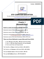 Ms Excel Notes