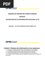 Unidad 1 Sistema de Información en Las Empresas