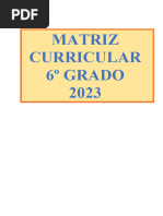 Matriz Curricular 6º 2023