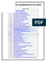 Syllabus Professional Examination March, 2023 New