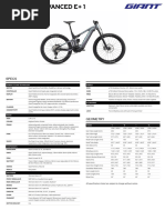 Ficha Técnica - E-BIKE GIANT TRANCE X ADVANCED E+ 1 ARO 29 (2023)