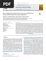 Silver Nanoparticles Synthesis From Crinum Moorei Optimization