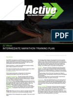 Marathon Training Plan Intermediate